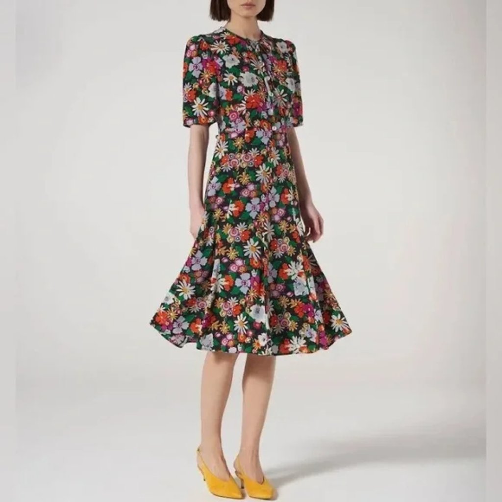 Lk Bennett Floral Midi Dress - Multicolor